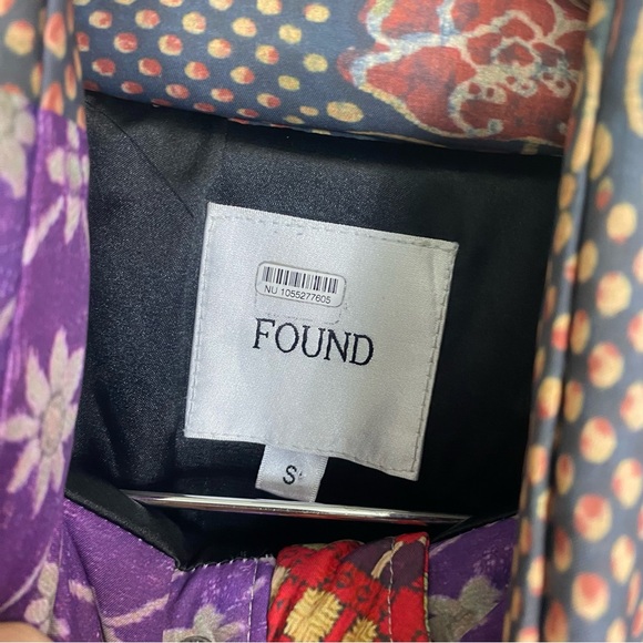 FOUND‎ Gardenja Tapestry Puffer Jacket Patchwork Floral Paisley Tropical Small - Picture 6 of 9